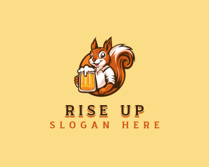 Drinking Squirrel Beer logo design