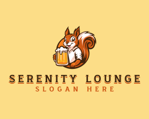 Drinking Squirrel Beer logo design