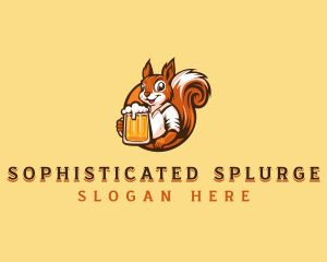 Drinking Squirrel Beer logo design