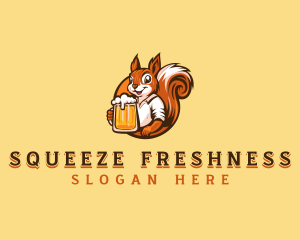 Drinking Squirrel Beer logo design