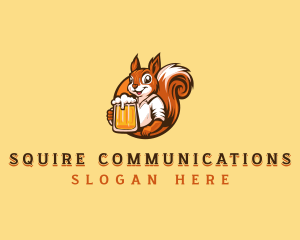 Drinking Squirrel Beer logo design