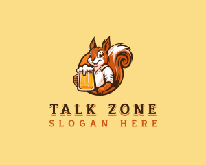 Drinking Squirrel Beer logo design