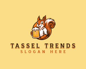 Drinking Squirrel Beer logo design