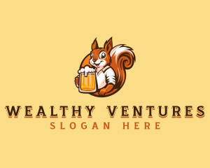 Drinking Squirrel Beer logo design