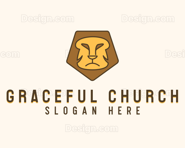 Lion Shield Face Logo