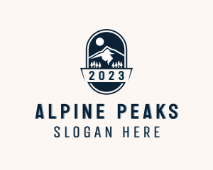 Outdoor Mountain Peak logo design