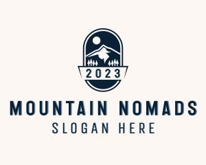 Outdoor Mountain Peak logo design