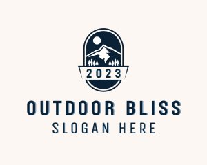 Outdoor Mountain Peak logo design