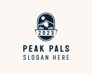 Outdoor Mountain Peak logo design