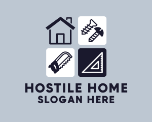 Home Carpentry Tools logo design