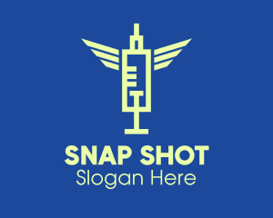 Medical Vaccine Syringe logo design