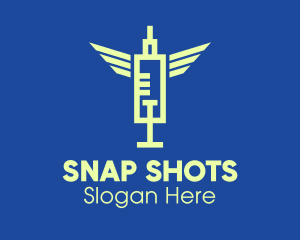 Medical Vaccine Syringe logo design