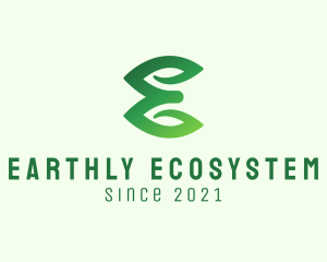 Natural Leaf Letter E  logo