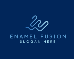 Generic Waves Letter E logo design