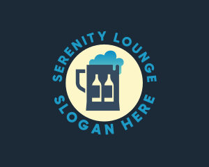 Beer Mug Bottle Brewery logo design