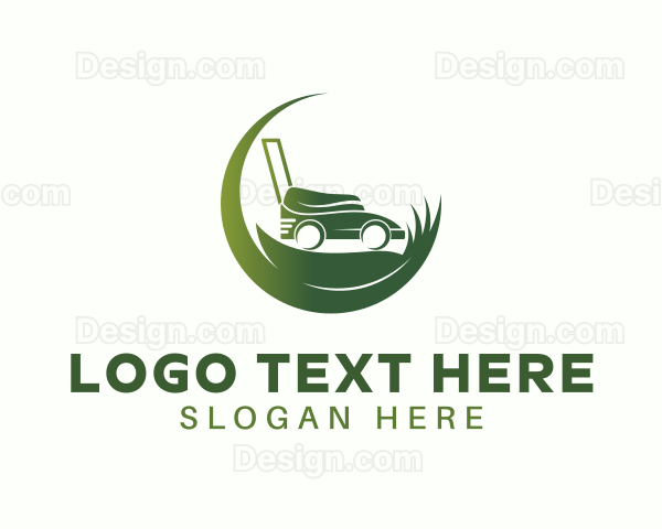 Gardening Lawn Mower Logo