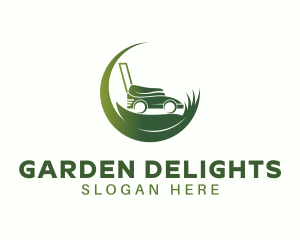 Gardening Lawn Mower logo design