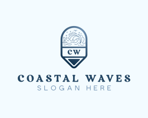 Swimming Beach Resort logo design