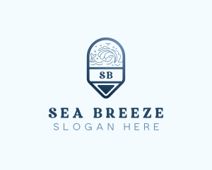 Swimming Beach Resort logo design