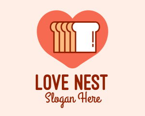 Bread Loaf Love logo design