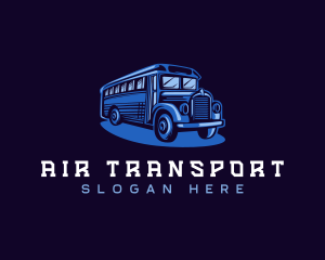 School Bus Transport logo design