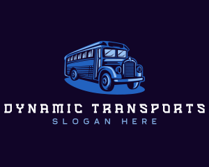 School Bus Transport logo design