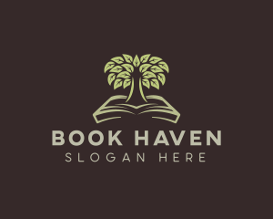 Book Learning Tree logo design