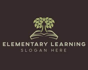 Book Learning Tree logo design