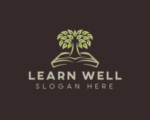 Book Learning Tree logo design