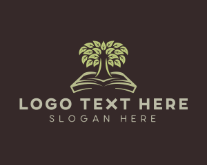 Tree - Book Learning Tree logo design
