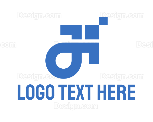 Blue Pixel Arrow Logo