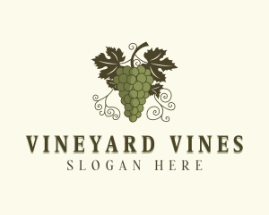 Natural Organic Grapes logo design