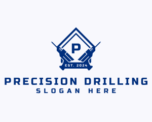 Construction Drill Renovation logo design