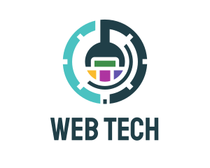 Colorful Tech Robotics logo design