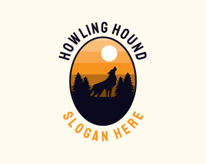 Howling Wolf Moon logo design