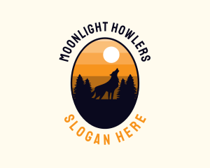 Howling Wolf Moon logo design