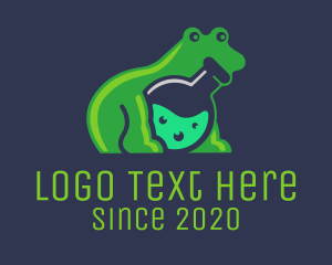 Experimental - Lab Flask Frog logo design