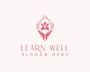 Organic Wellness Flower logo design