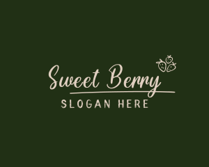 Strawberry Script Business logo design