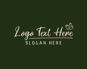 Texture - Strawberry Script Business logo design