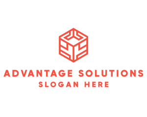 Orange Digital Cube logo design