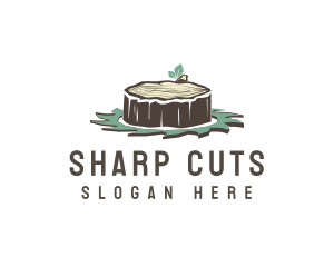 Saw Blade Wood Cutting Carpentry logo design