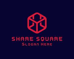 Digital Technology Cube logo design