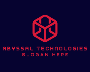 Digital Technology Cube logo design