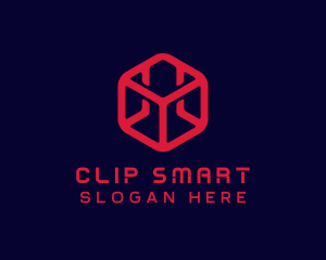 Digital Technology Cube logo design