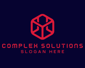 Digital Technology Cube logo design