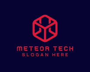 Digital Technology Cube logo design