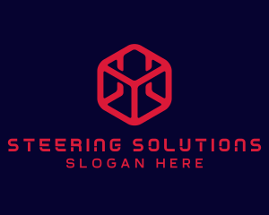 Digital Technology Cube logo design