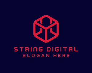 Digital Technology Cube logo design