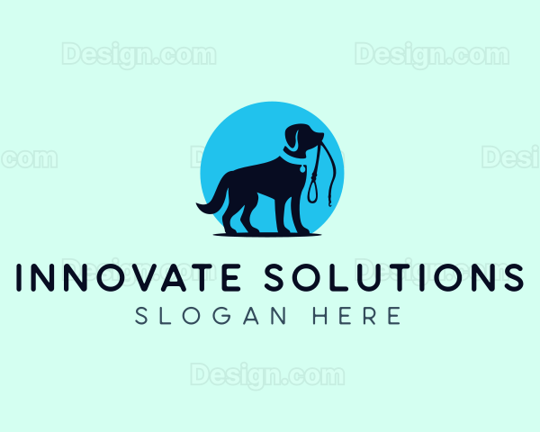 Dog Trainer Leash Logo